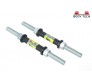 Body Tech Combo of 4ft Curl Bar 25mm and 1 Pair Steel Dumbbells Rod 14" with 2 Spring Locks 